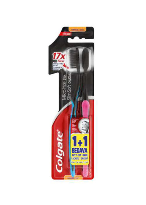 Colgate Slim Soft Charcoal Toothbrush 2Pack