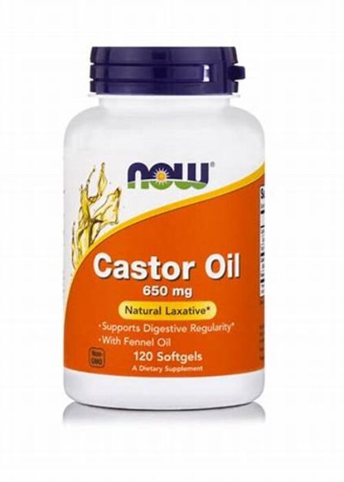 Now Castor Oil 650mg 120 Softgels