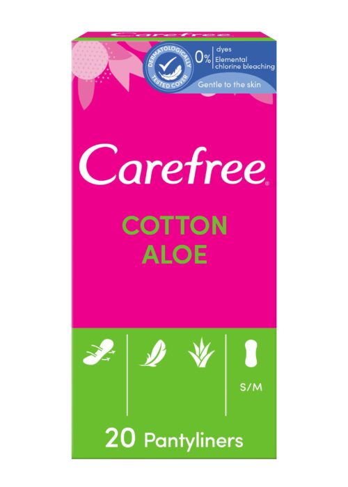 Carefree Panty Liners Breathable Aloe 20