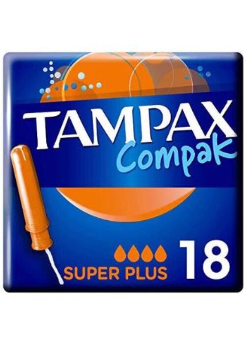 Tampax Compak Super Plus Tampons Applicator 18X