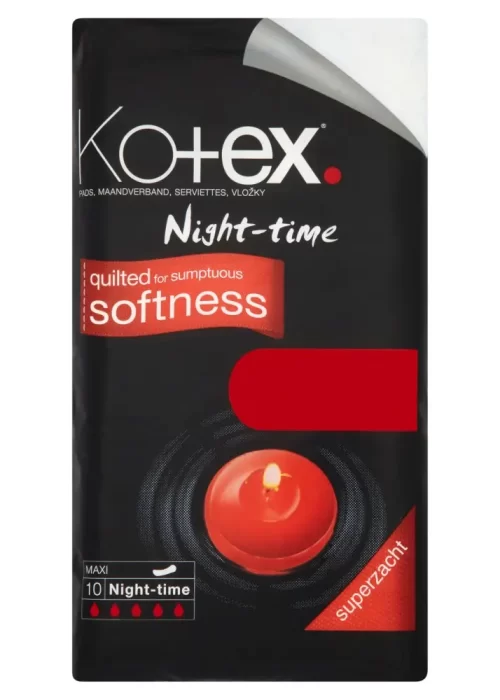 Kotex Maxi Night Time Maxi Pads 10 Pack