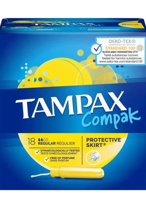 Tampax Compak Regular Tampons 18 Pack